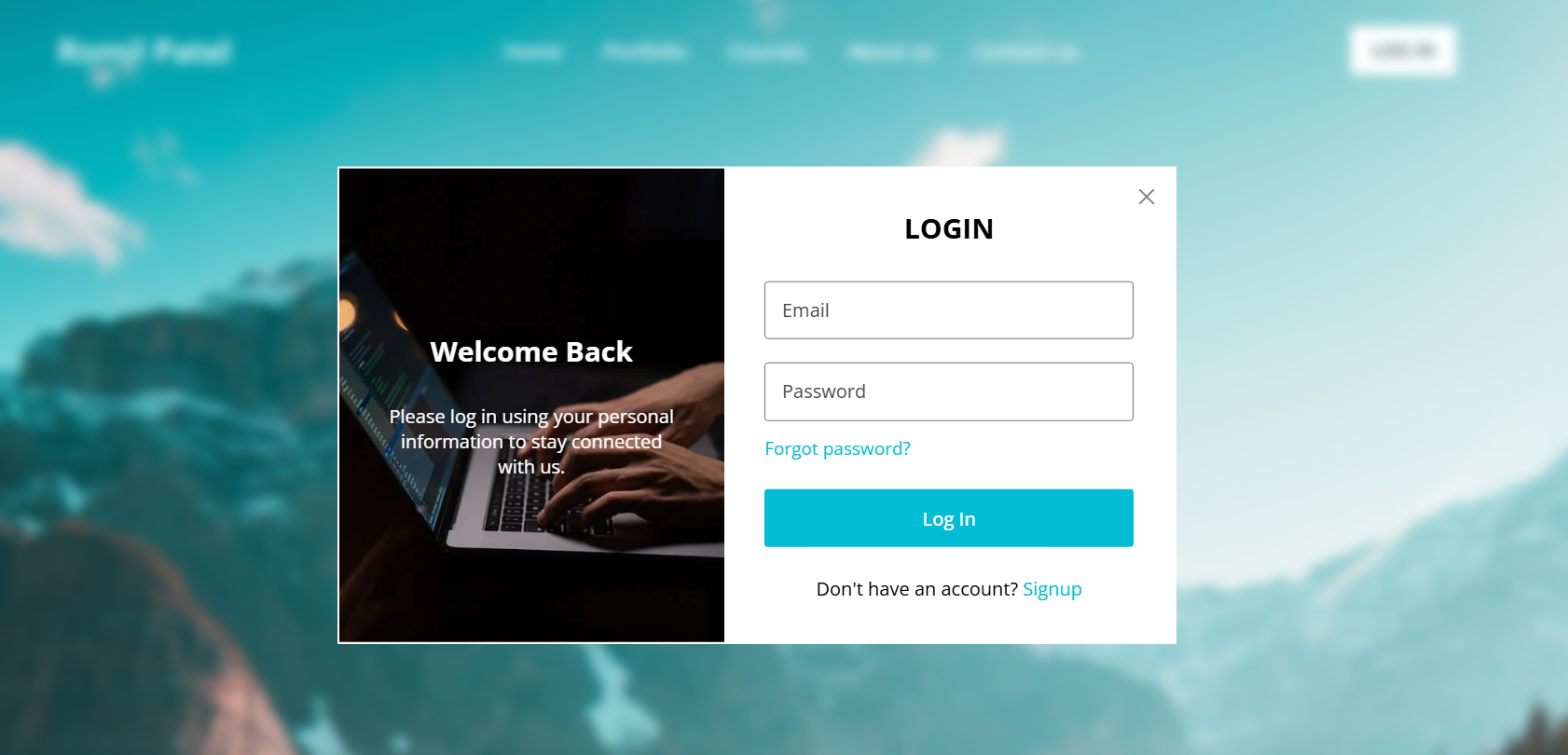 Website with Login & Registration form Project
